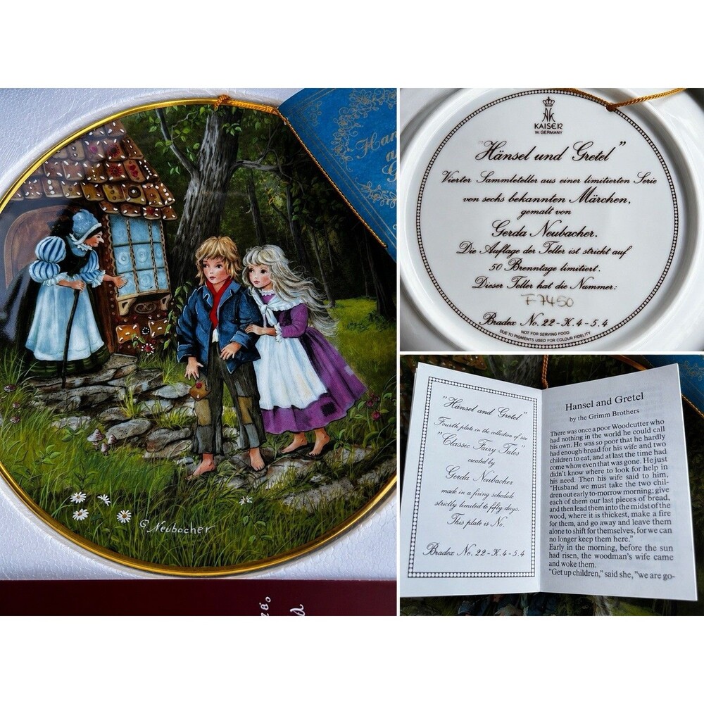 Kaiser Porcelain Hansel and Gretel Collector Plate Gerda Neubacher W. Germany